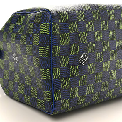 Louis Vuitton Damier Heritage Speedy Bandouliere 40 Blue Green 7 of 8