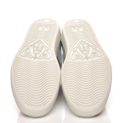Gucci Metallic Calfskin Floral Embroidered Ace Sneakers 38 Silver 5 of 11