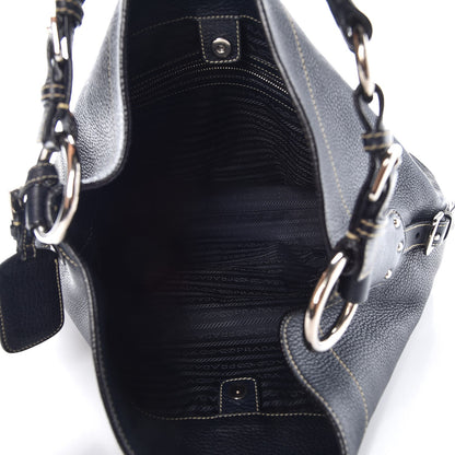 Prada Vitello Daino Rope Hobo Black 5 of 13