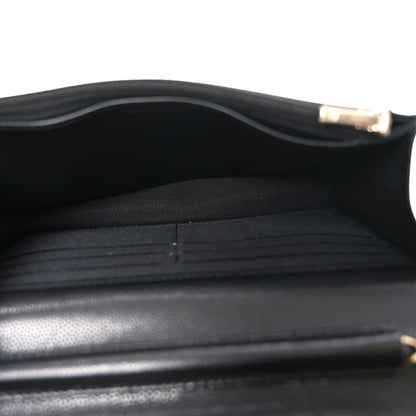 Chanel Caviar Timeless CC Wallet On Chain WOC Black 5 of 12