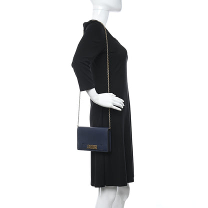 Christian Dior Calfskin J'Adior Wallet on Chain Pouch Navy Blue 3 of 9