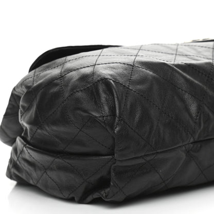 Chanel Vinyl Calfskin Quilted Flap Messenger Black 13 of 15