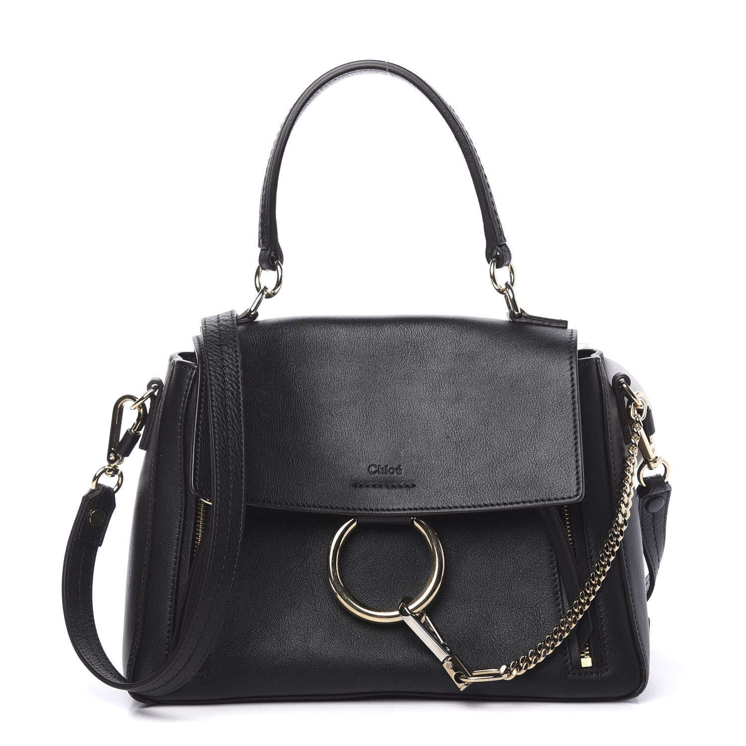 Chloe Calfskin Small Faye Day Shoulder Bag Black 1 of 11