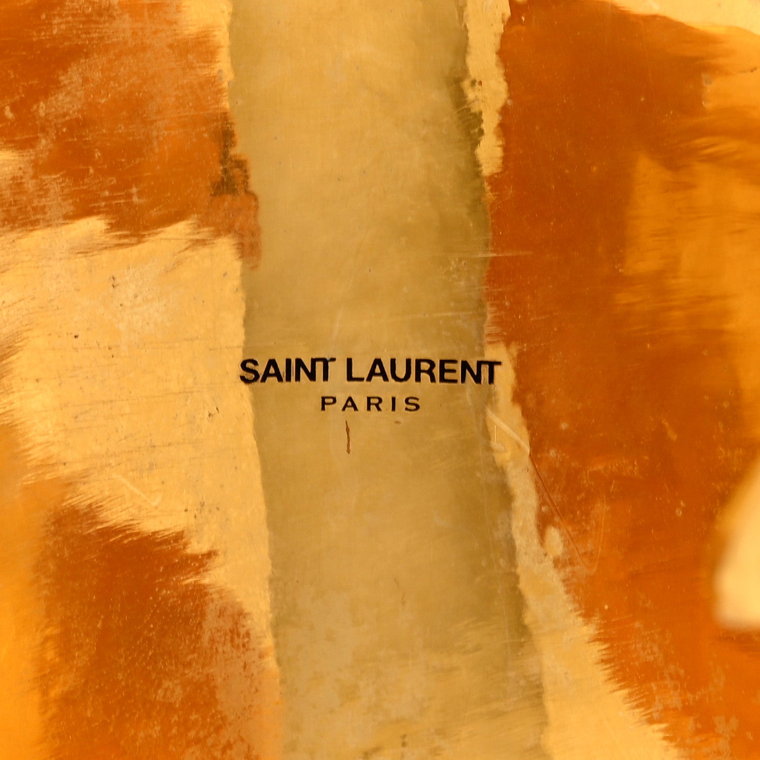 Saint Laurent Metal Double Leaf Cuff Bracelet M Gold 4 of 4