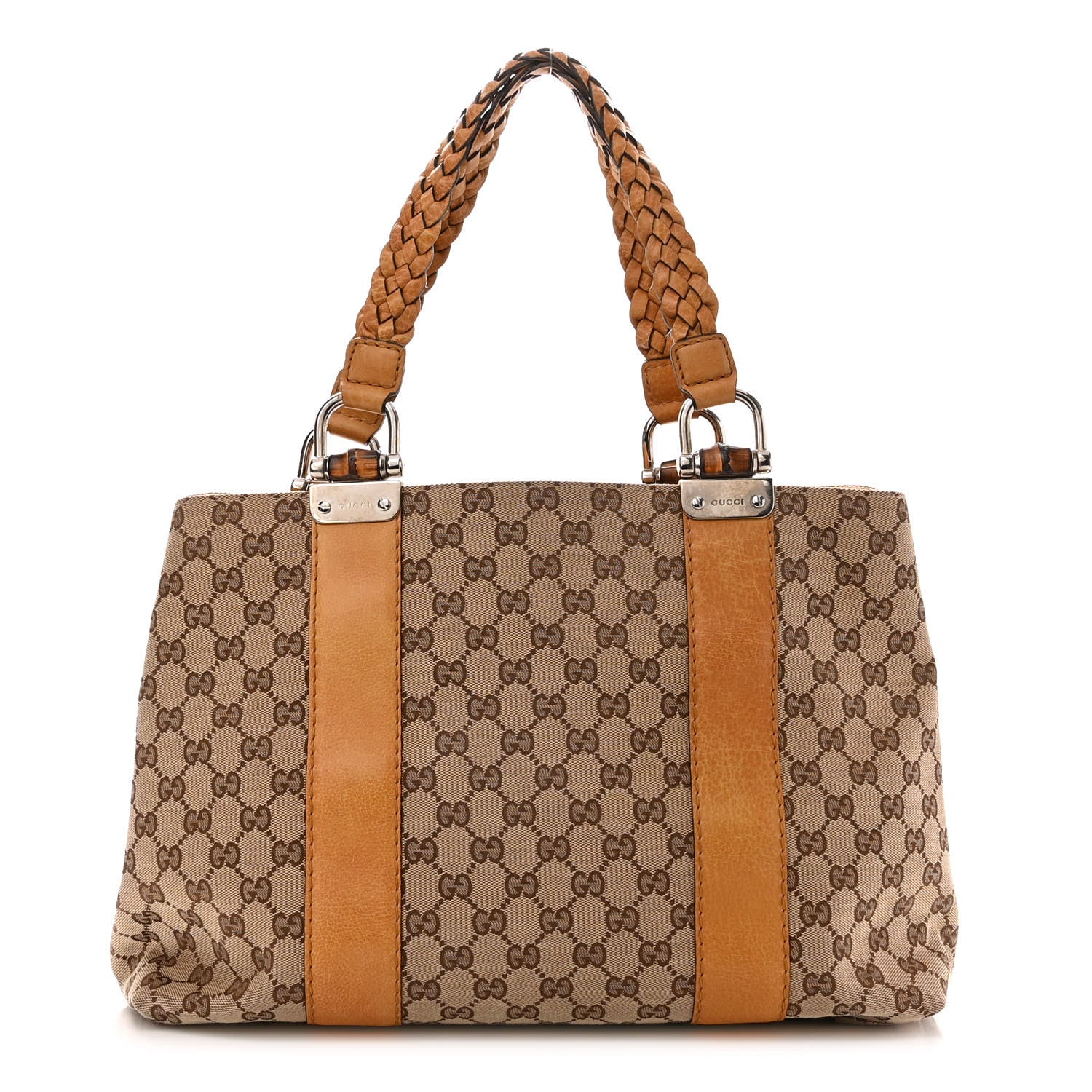 Gucci Monogram Medium Bamboo Bar Tote Yellow 1 of 11