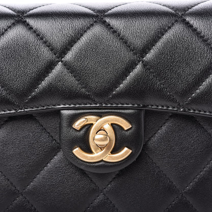 Chanel Calfskin Quilted Moon Messenger Black 10 of 12