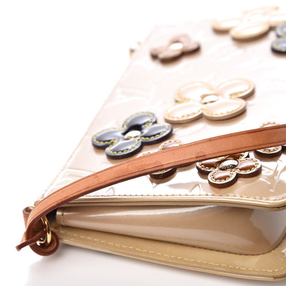 Louis Vuitton Vernis Lexington Fleurs Pochette Beige 7 of 14