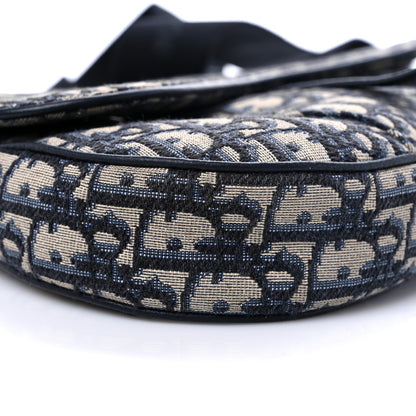 Christian Dior Oblique Mens Saddle Bag Blue 7 of 9