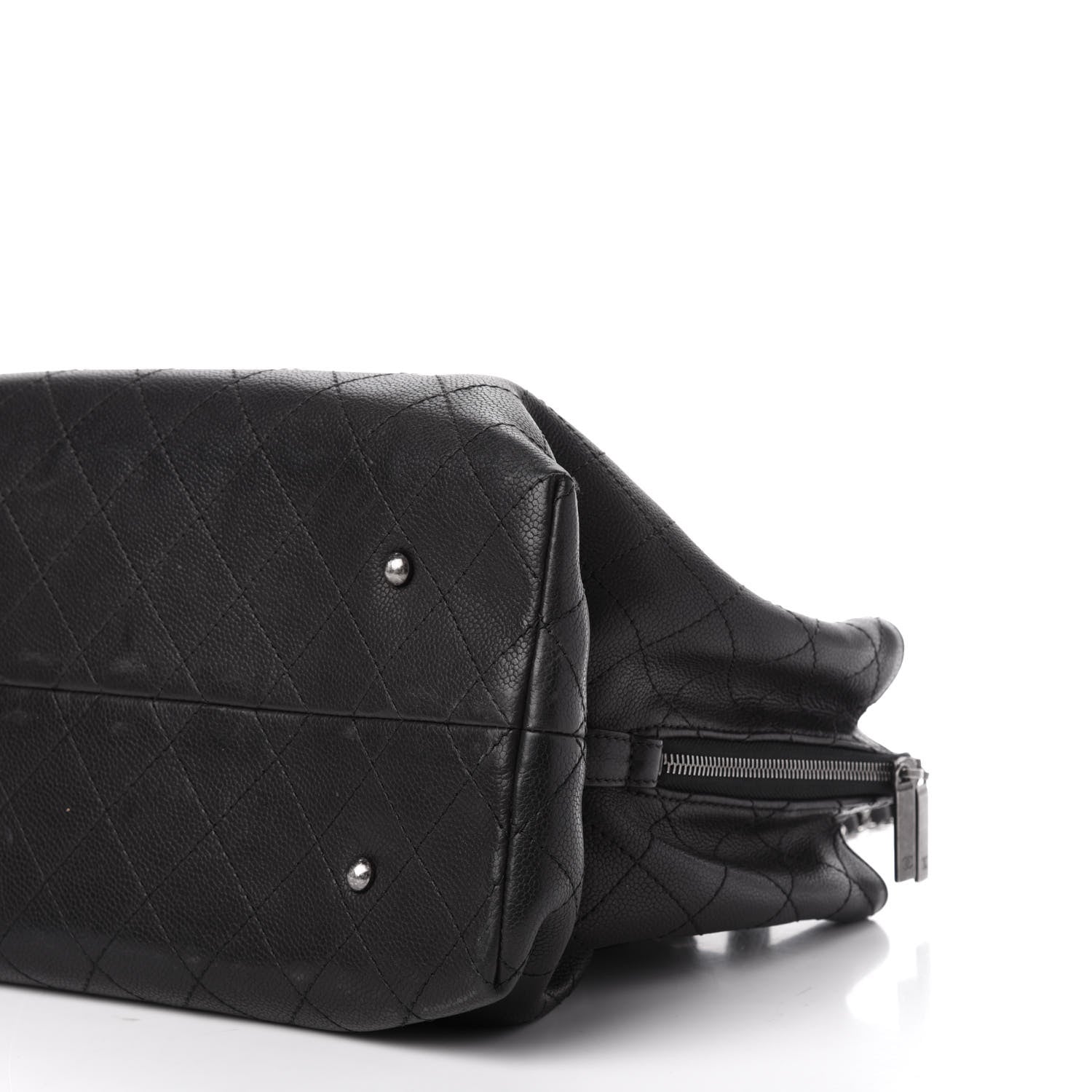 Chanel Grained Vegetal Calfskin Urban Shopping Tote Black 10 of 11