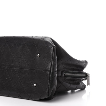 Chanel Grained Vegetal Calfskin Urban Shopping Tote Black 10 of 11