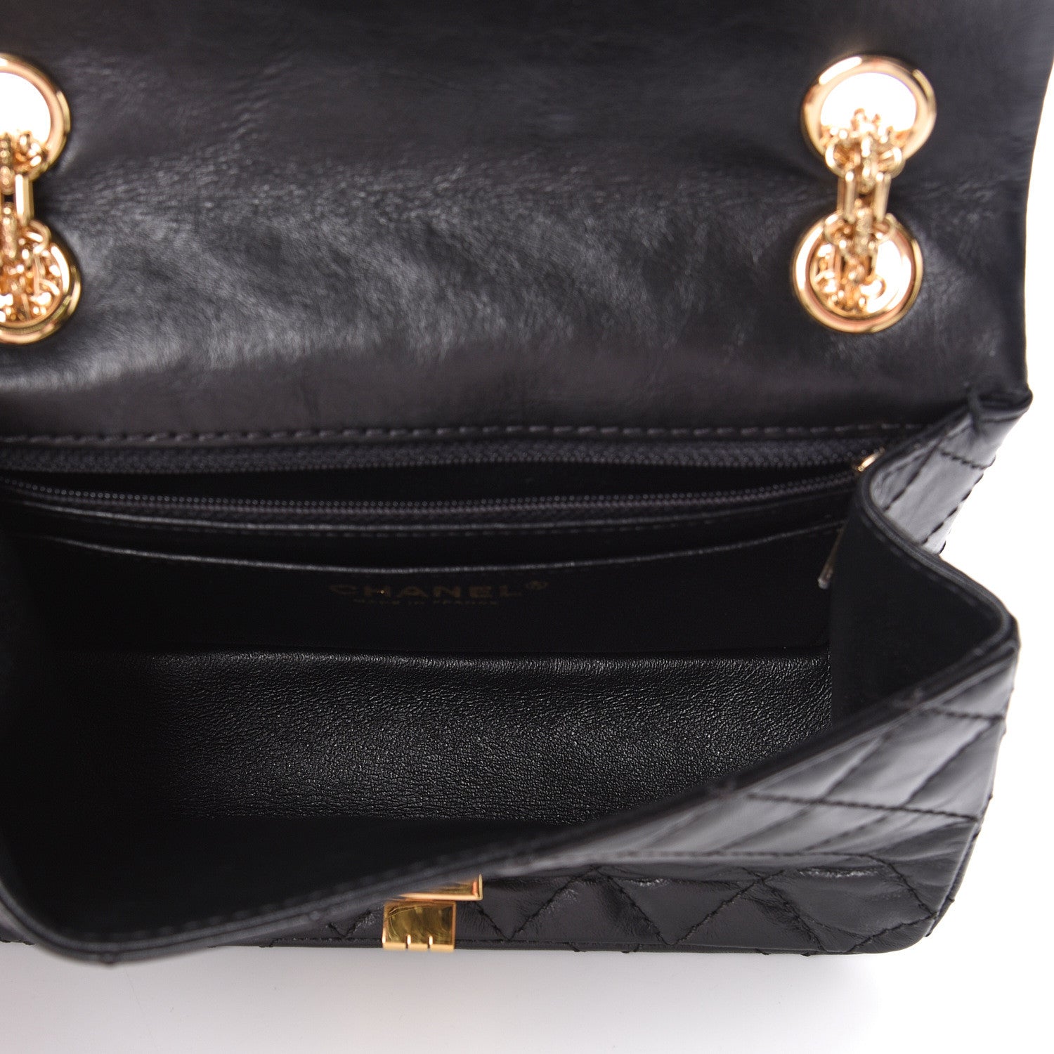 Chanel Aged Calfskin Quilted 2.55 Reissue Mini Flap Black 5 of 11