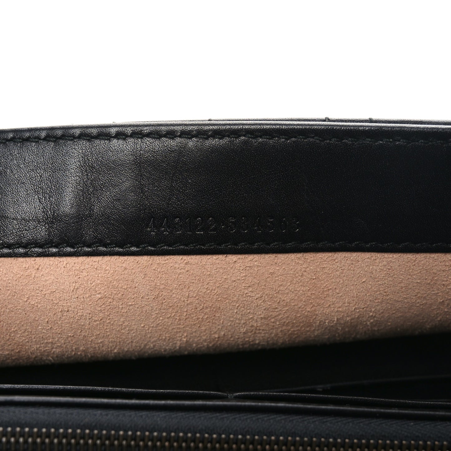 Calfskin Matelasse Mini Pearly GG Marmont Chain Wallet Black