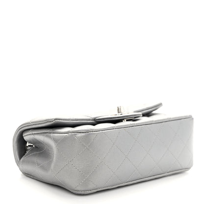 Chanel Metallic Lambskin Quilted Mini Rectangular Flap Silver 4 of 12
