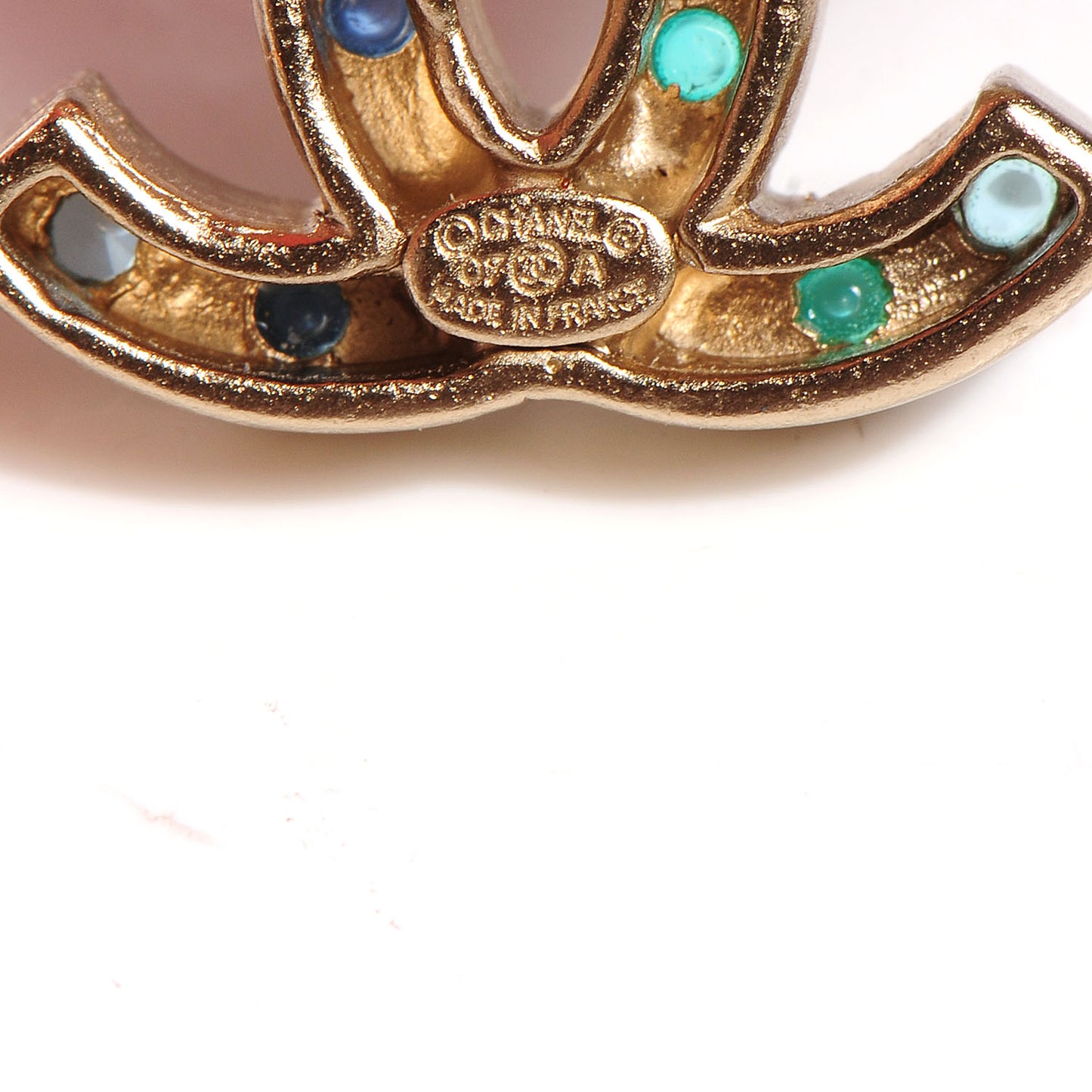 Multicolor CC Earrings Gold