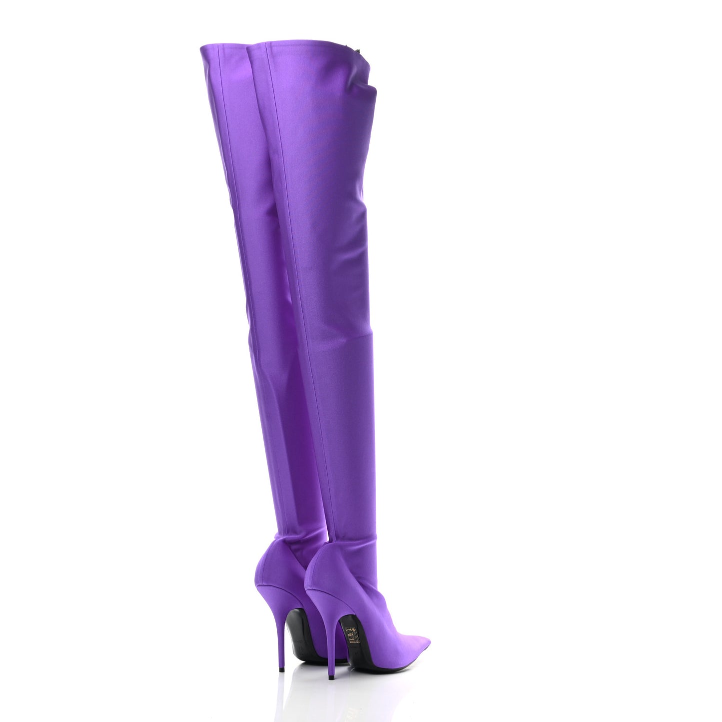 Spandex Pointed Toe Knife Thigh High Boots 40 Violet