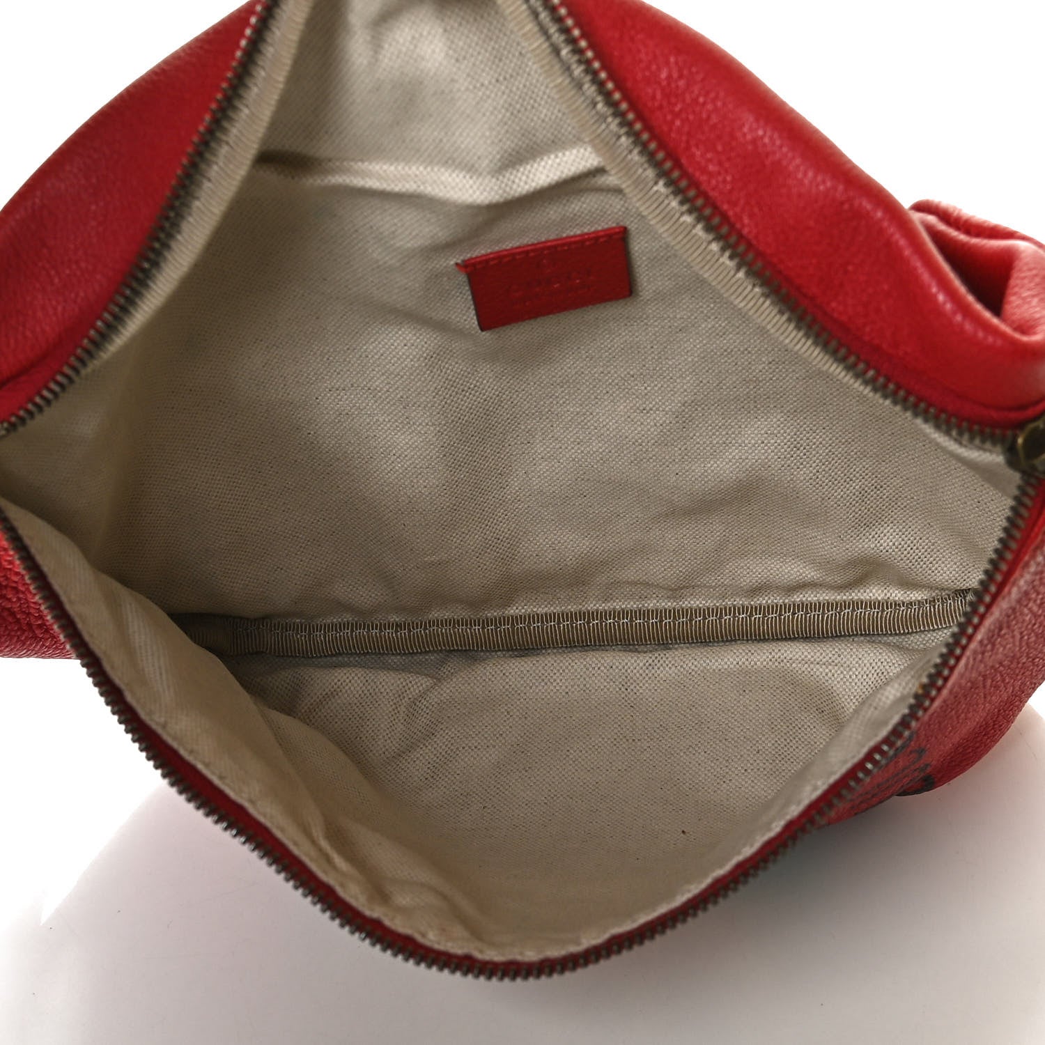 Gucci Grained Calfskin Logo Belt Bag Hibiscus Red 5 of 11