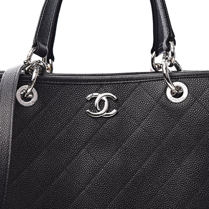 Chanel Caviar Stitched Shopping Tote Black 11 of 12