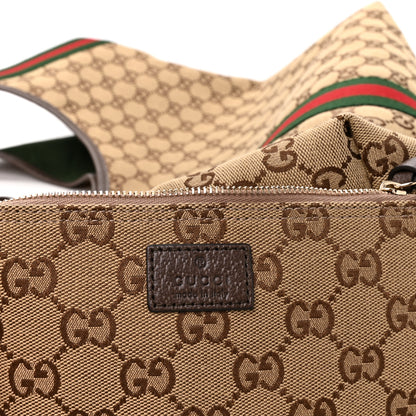 Gucci GG Monogram Web Large Giglio Tote Beige Brown 6 of 10
