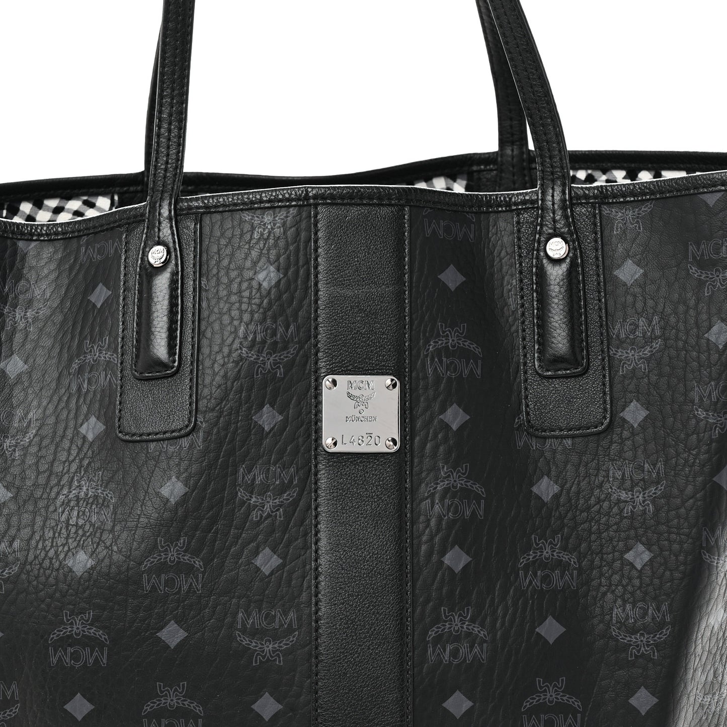 Visetos Medium Liz Reversible Shopper Tote Black