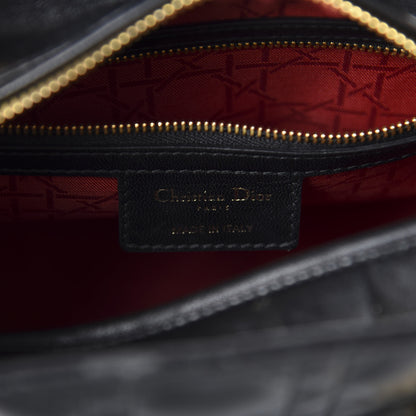Christian Dior Lambskin Cannage Medium Lady Dior Black 11 of 13