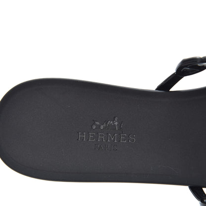 Hermes Rubber Chaine d'Ancre Rivage Sandals 35 Black 8 of 10