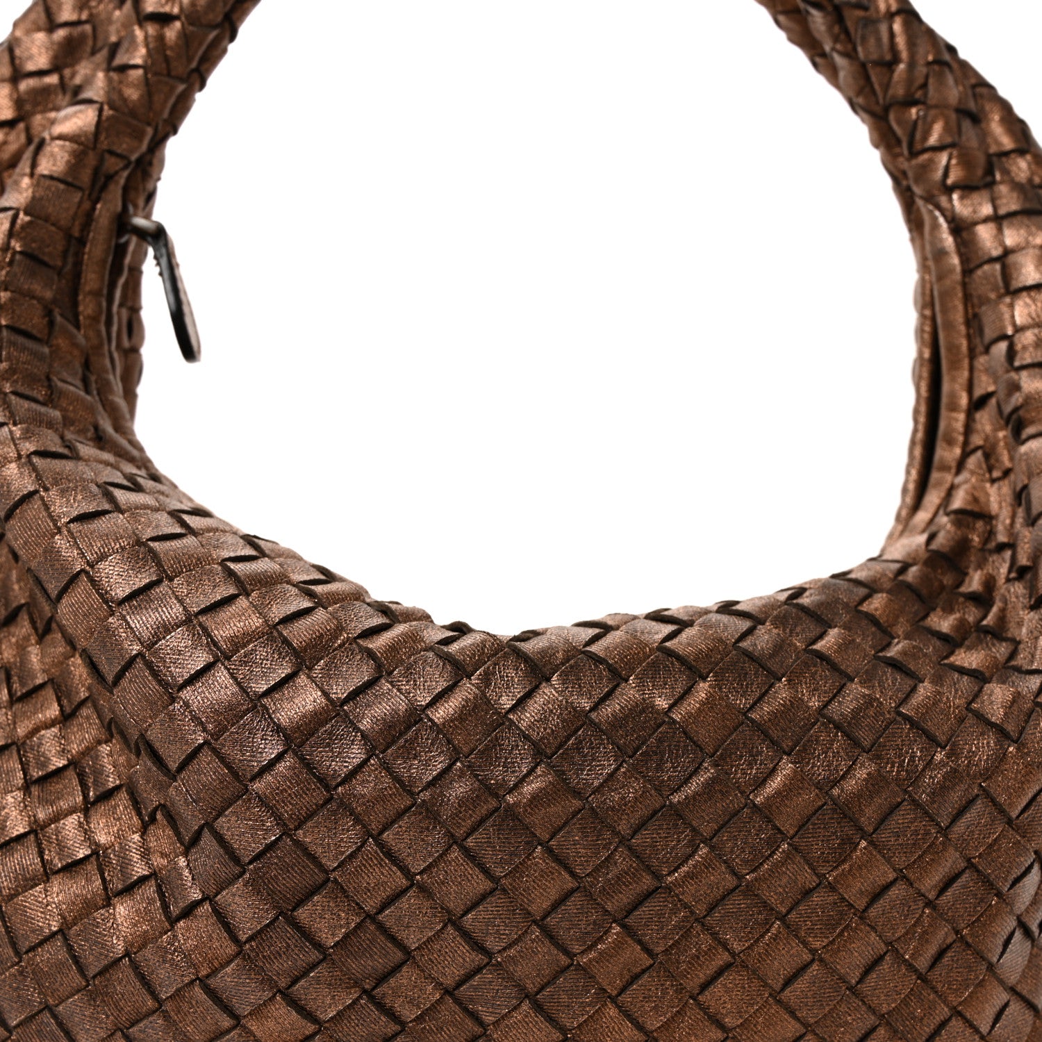 Bottega Veneta Metallic Nappa Intrecciato Large Veneta Hobo Copper 7 of 9