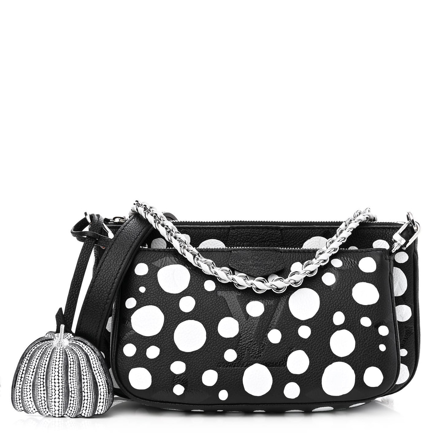 LV X YK Empreinte Multi Pochette Accessories Black White
