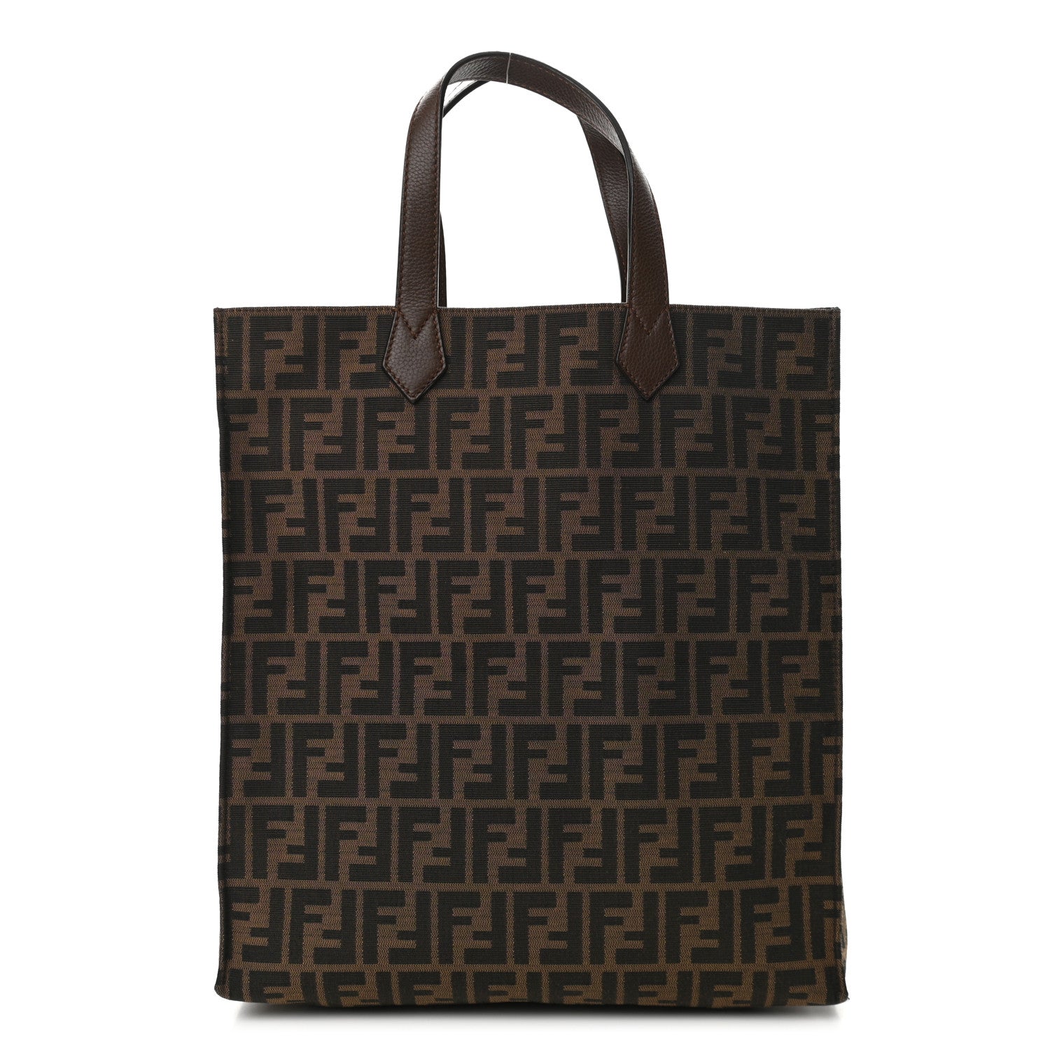 Fendi Zucca Vitello Artic Special Shopping Tote Tobacco Castagna 1 of 10