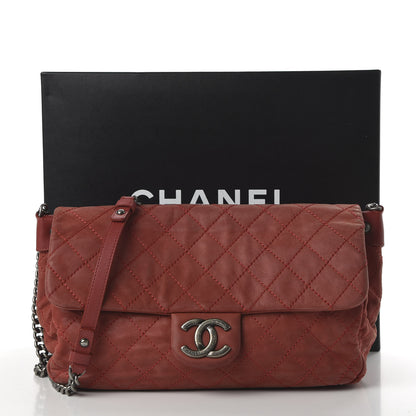 Chanel Iridescent Calfskin Large Coco Daily Flap Red 11 of 11