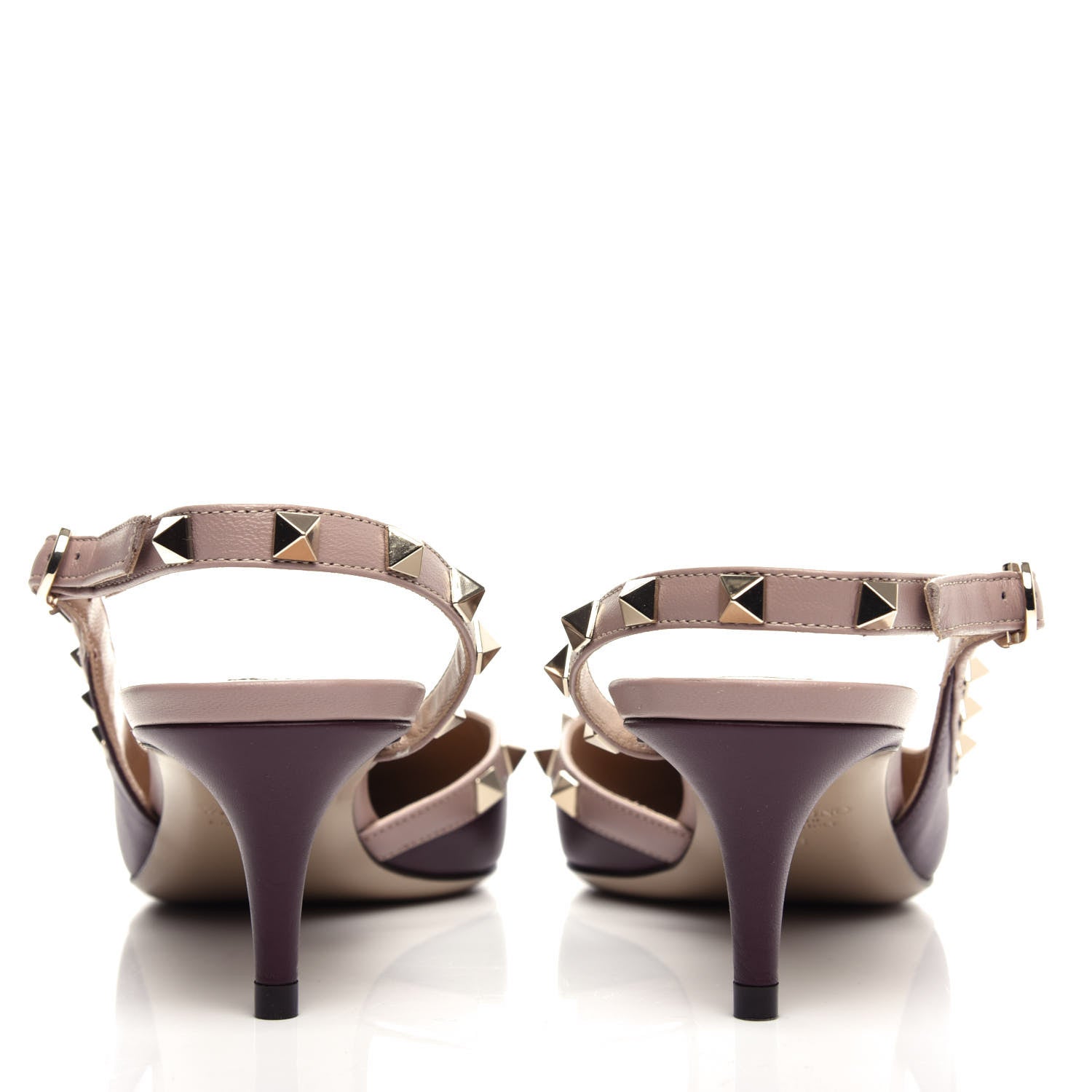 Valentino Garavani Nappa Rockstud Half D'Orsay Slingback 50mm Pumps 38 Rubin Poudre 7 of 10