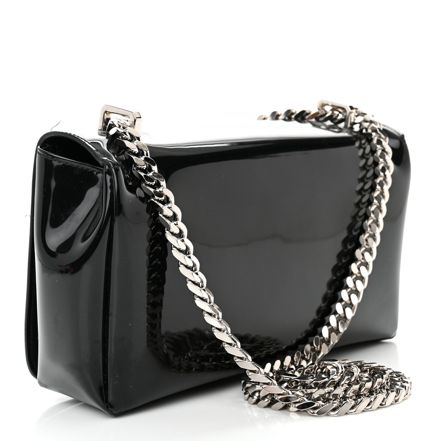 Patent Kingdom Flap Crossbody Black