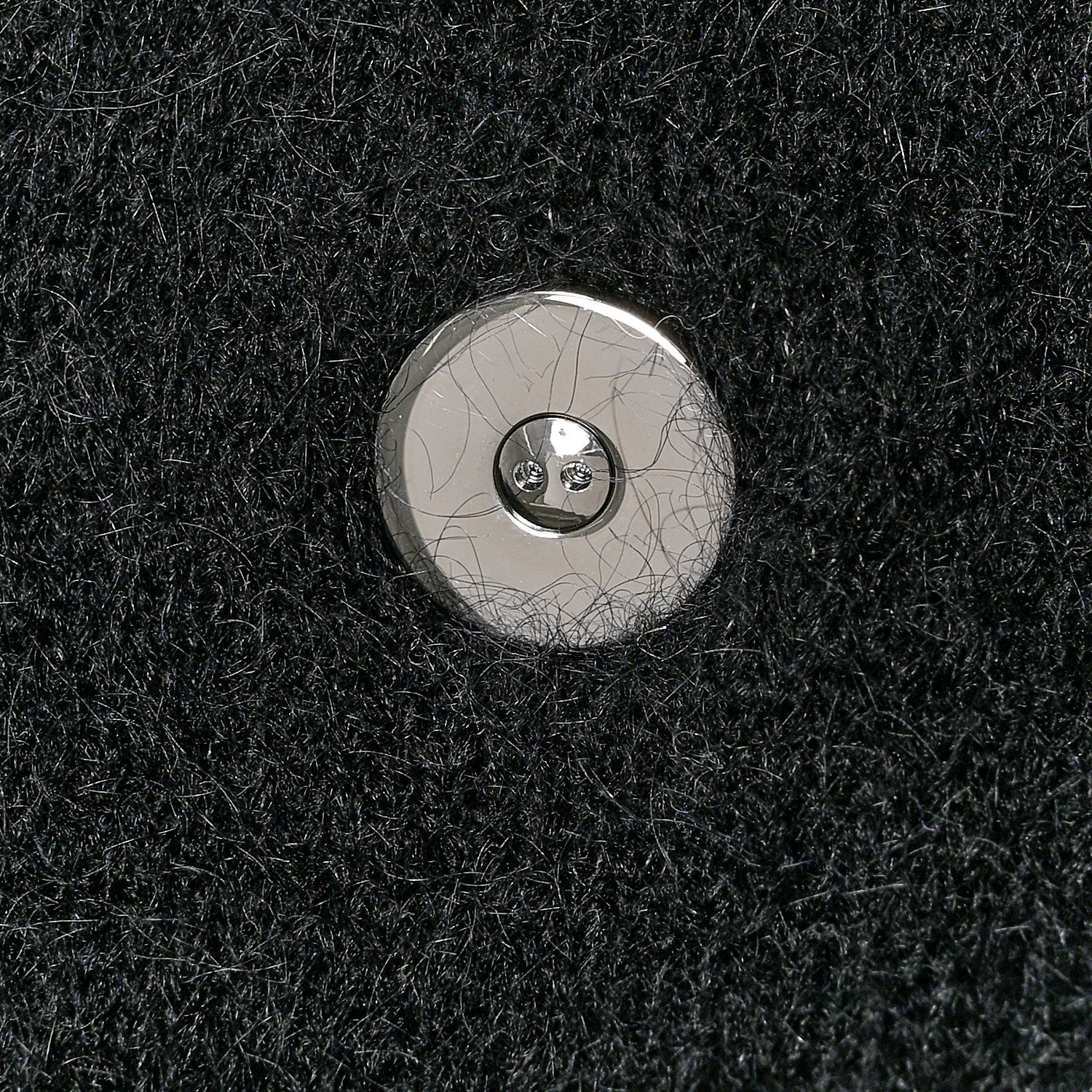 Chanel Mohair Wool Camellia CC Scarf Black White 5 of 5