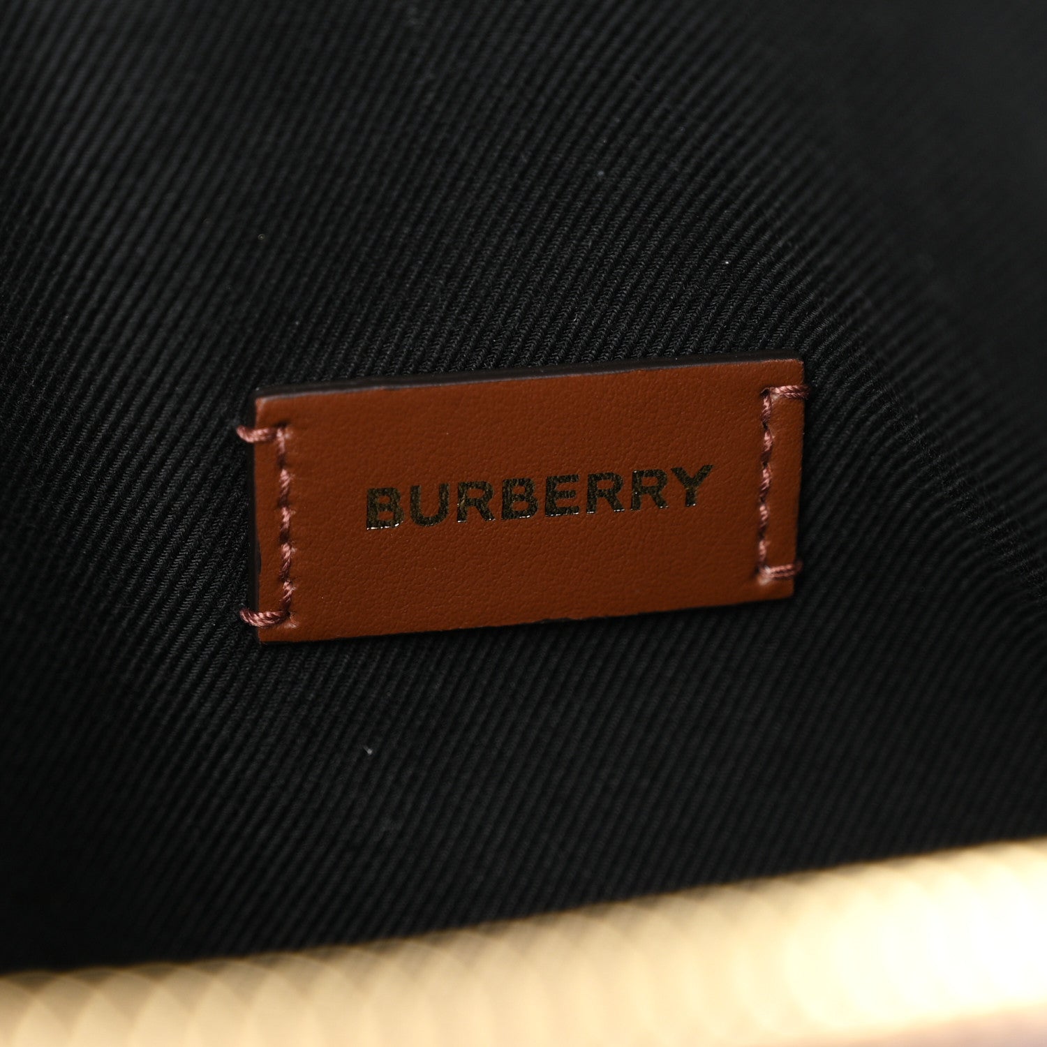 Burberry E-canvas Check Bowling Bag Dark Birch Brown 6 of 11