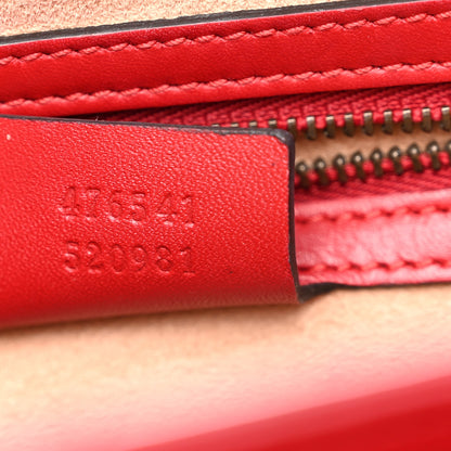 Gucci Calfskin Sylvie Web Small Queen Margaret Top Handle Bag Blue Agata Hibiscus Red Mystic White Sugar Pink 7 of 15