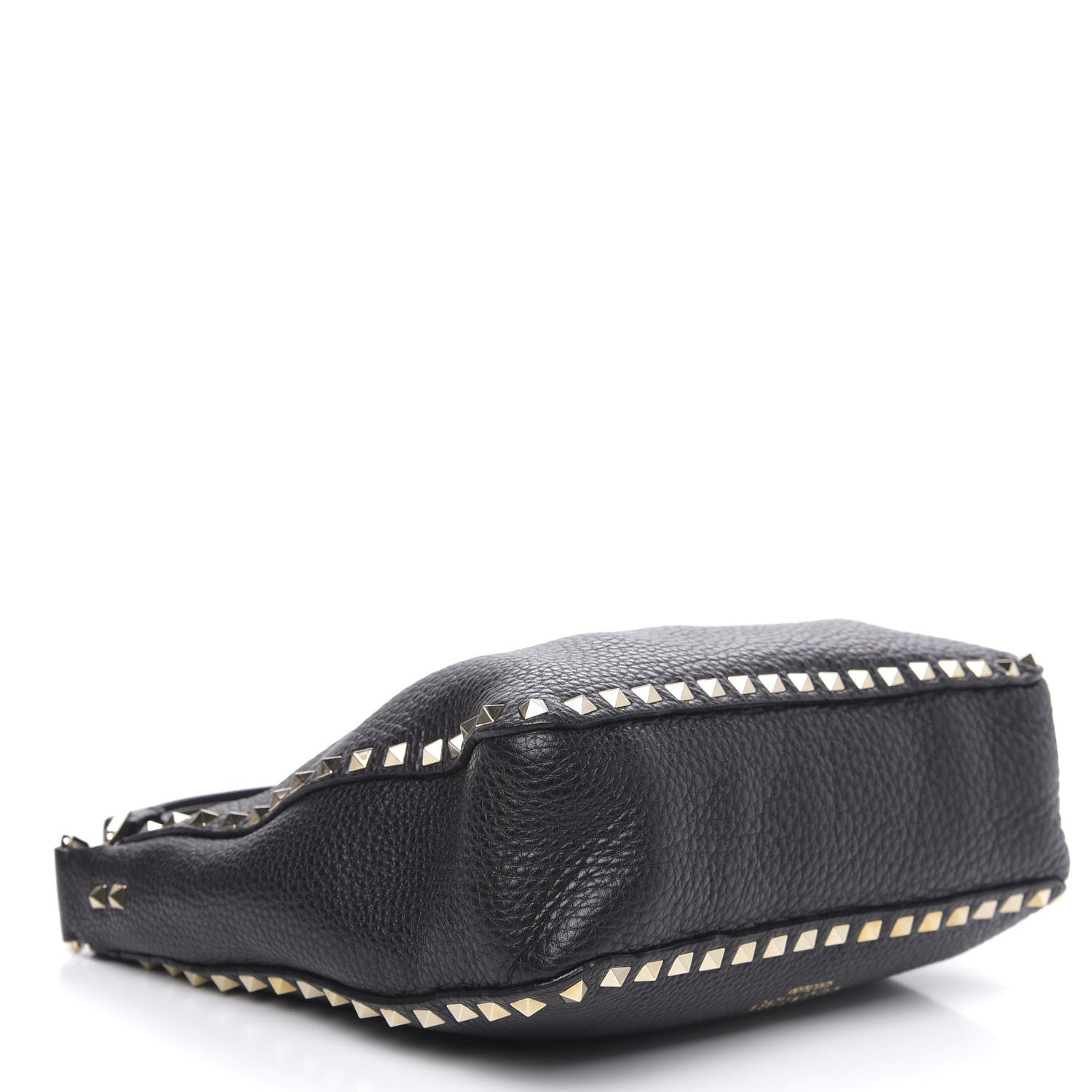 Valentino Garavani Pebbled Calfskin Small Rockstud Flip-Lock Messenger Bag Black 4 of 9