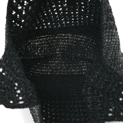 Saint Laurent Raffia Monogram Le 5 A 7 Medium Tote Black 5 of 10