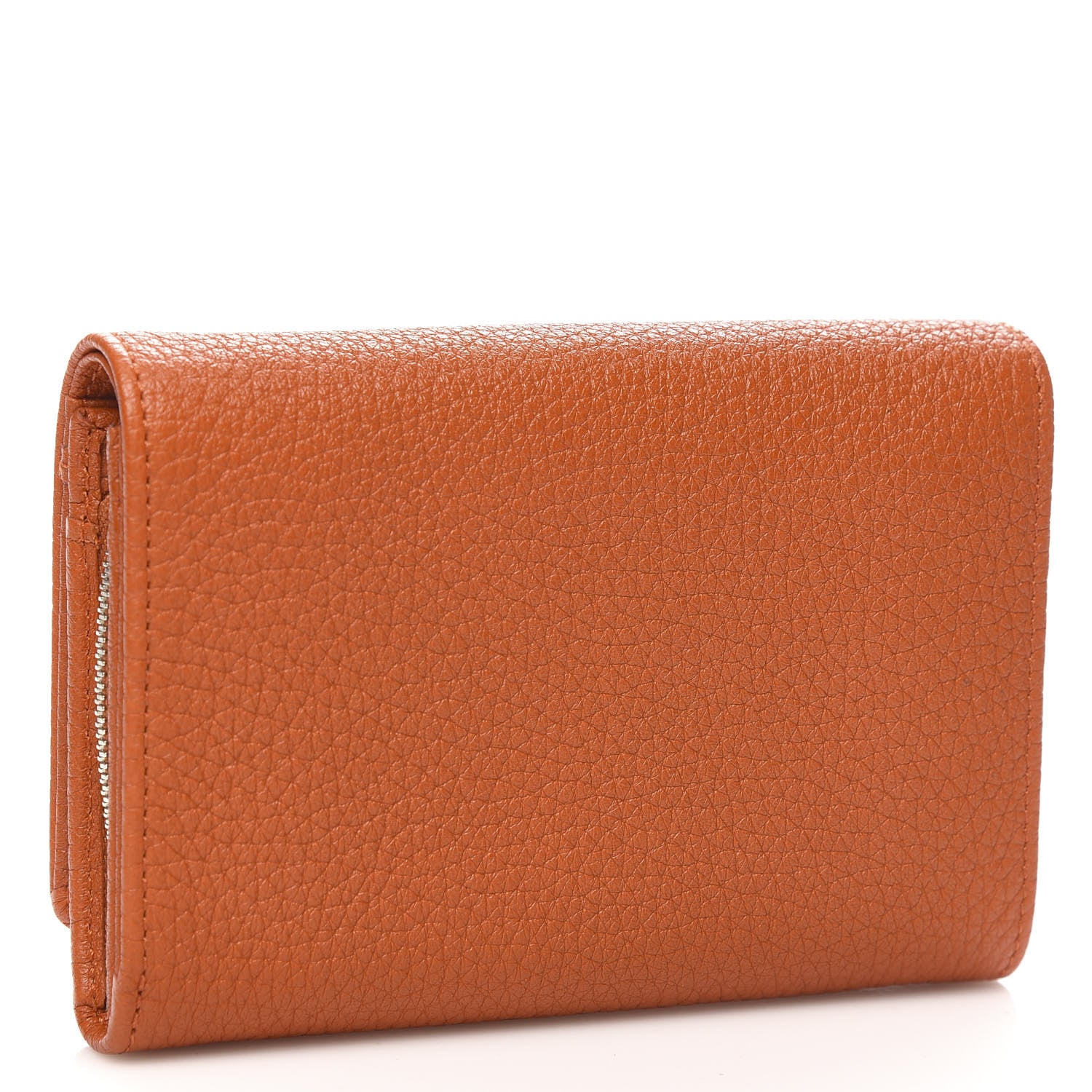 Mulberry Soft Grain Calfskin French Purse Wallet Pumpkin 3 of 8