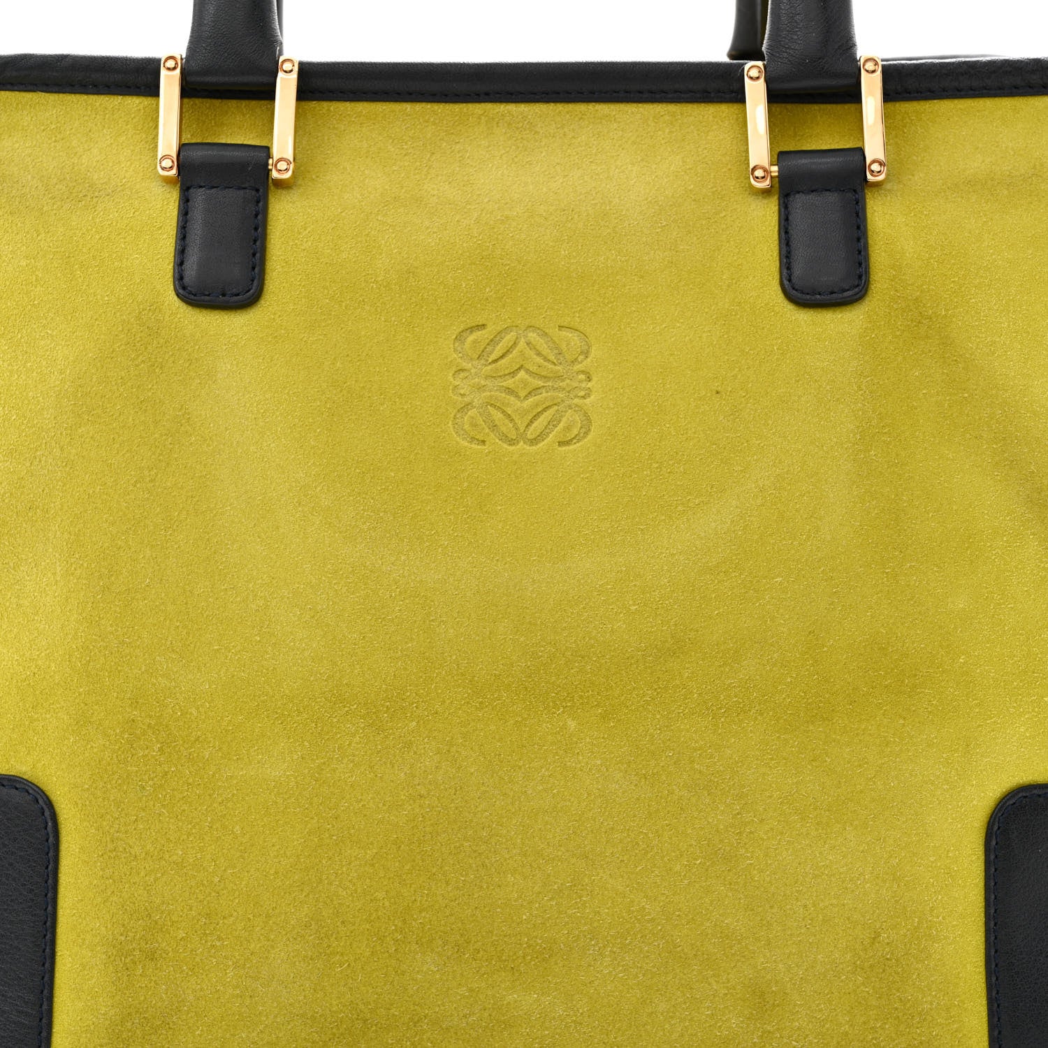 Loewe Suede Calfskin Amazona Yellow Black 9 of 15