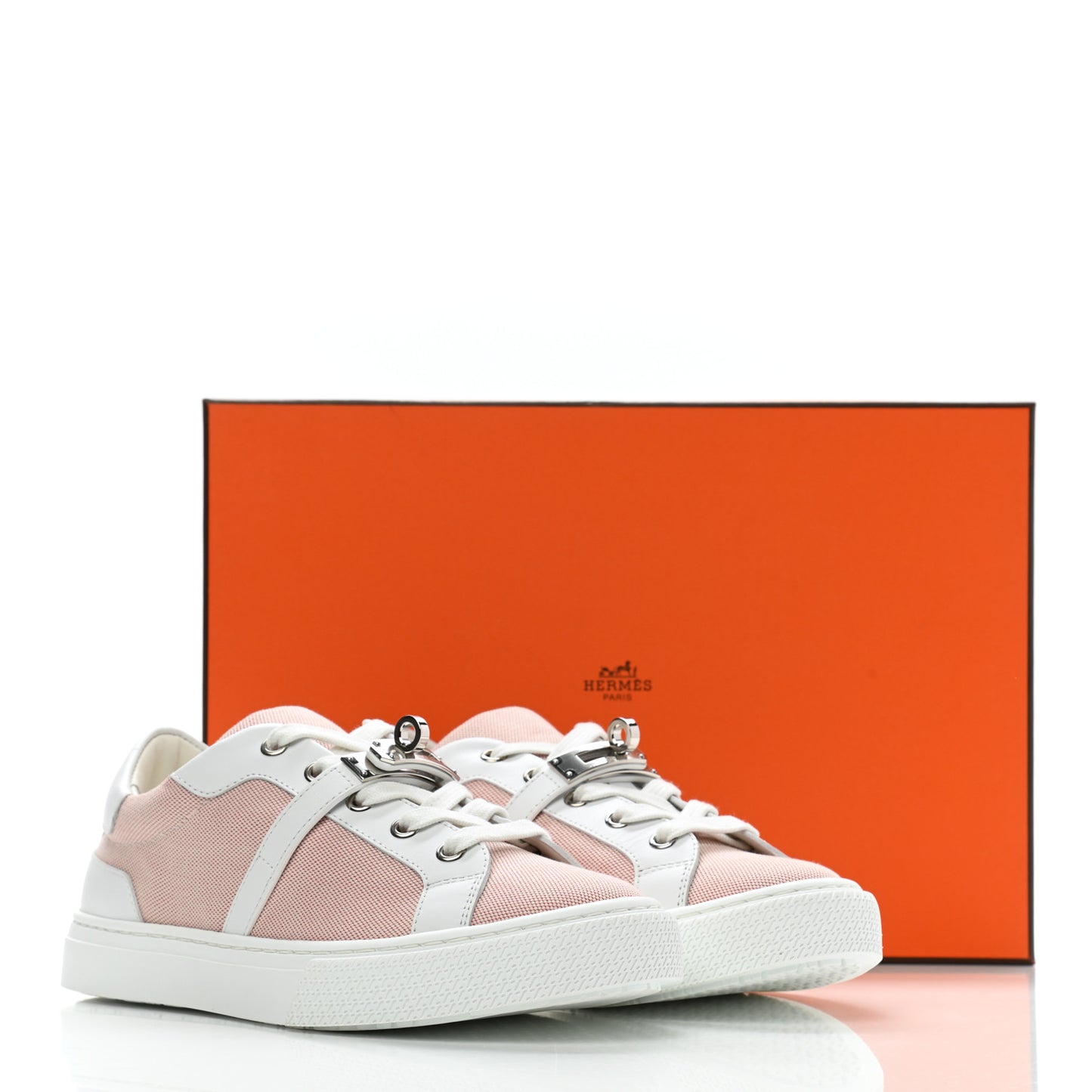 Calfskin Canvas Day Sneakers 35.5 Framboise White