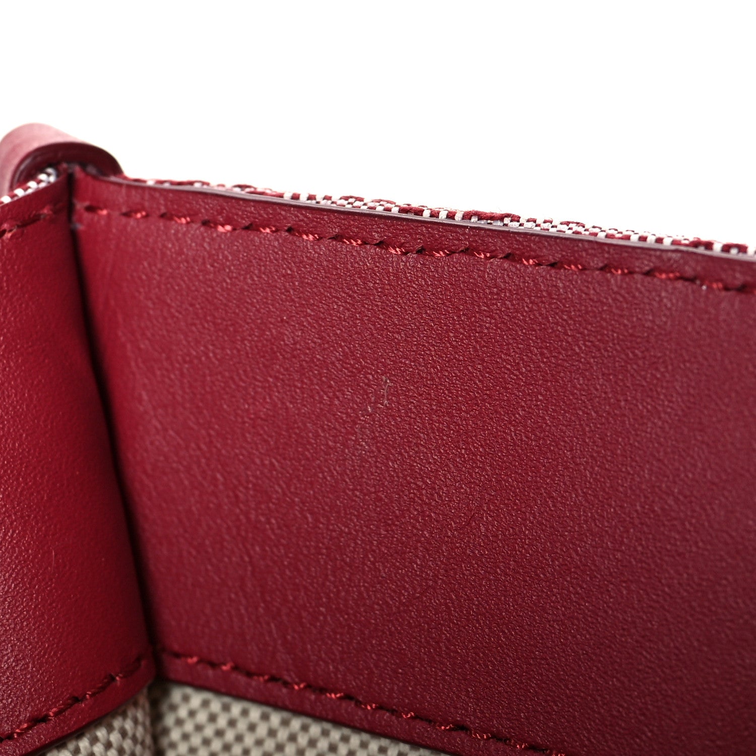 MCM Jacquard Monogram Small Tote Red 11 of 12