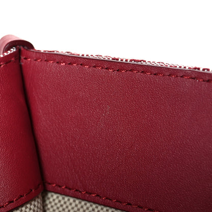 MCM Jacquard Monogram Small Tote Red 11 of 12