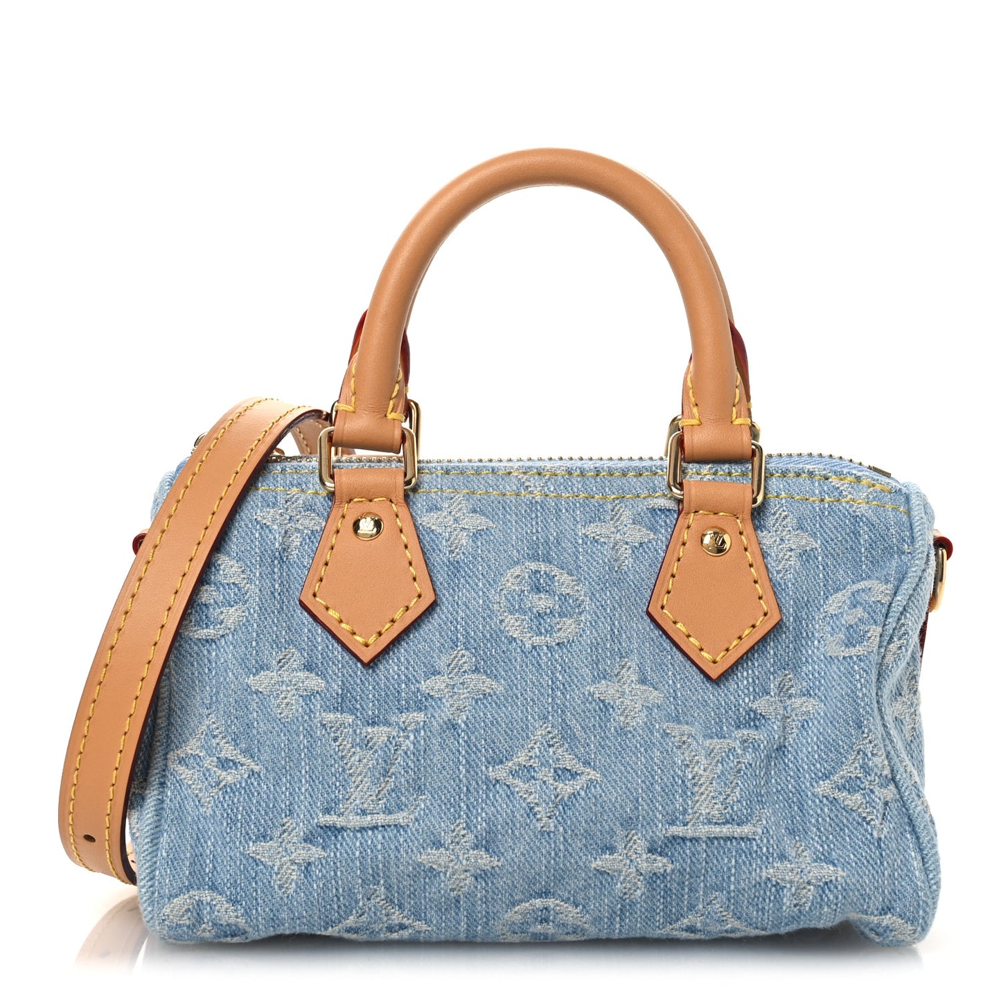 Monogram Denim Nano Speedy Sky Blue