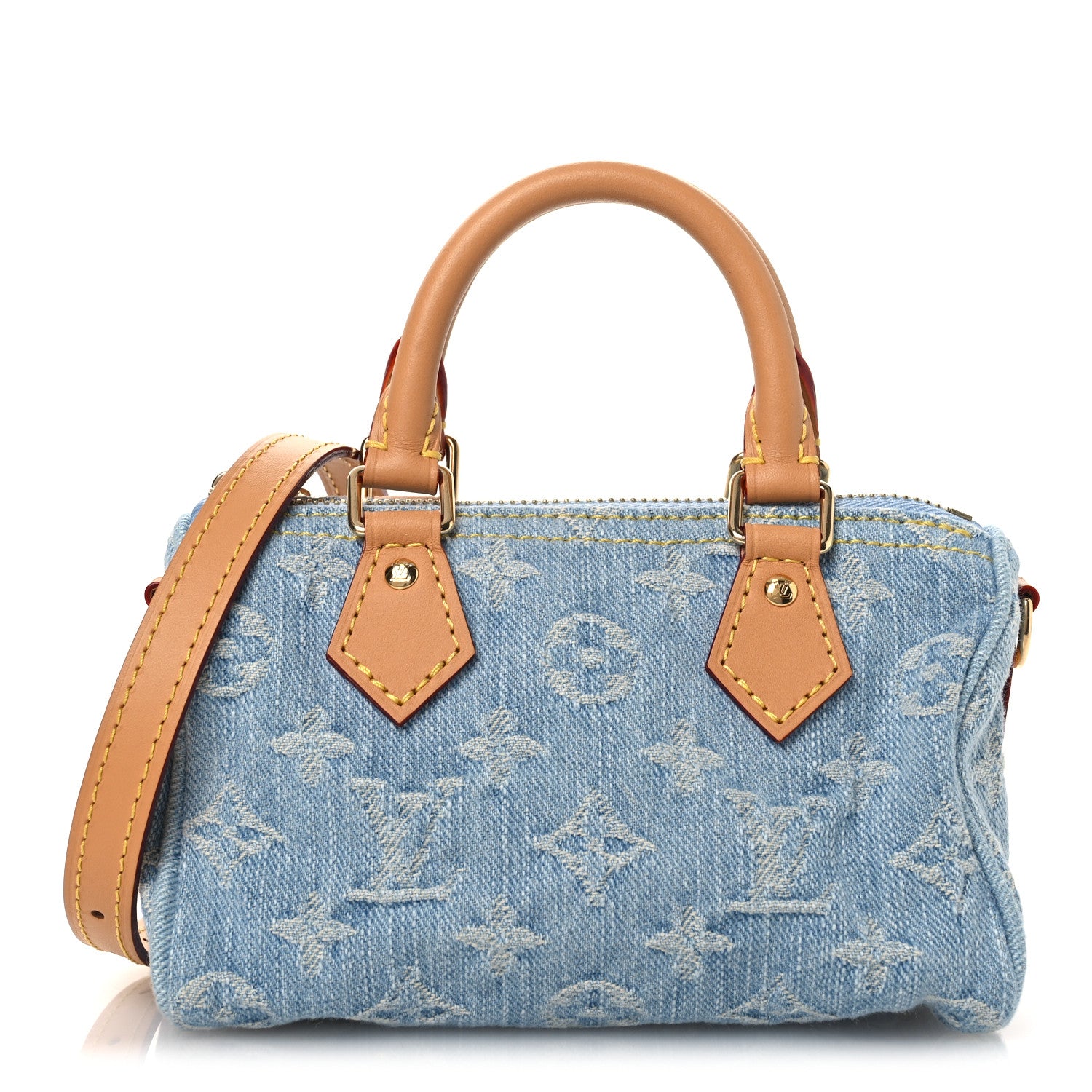 Louis Vuitton Monogram Denim Nano Speedy Sky Blue 1 of 9