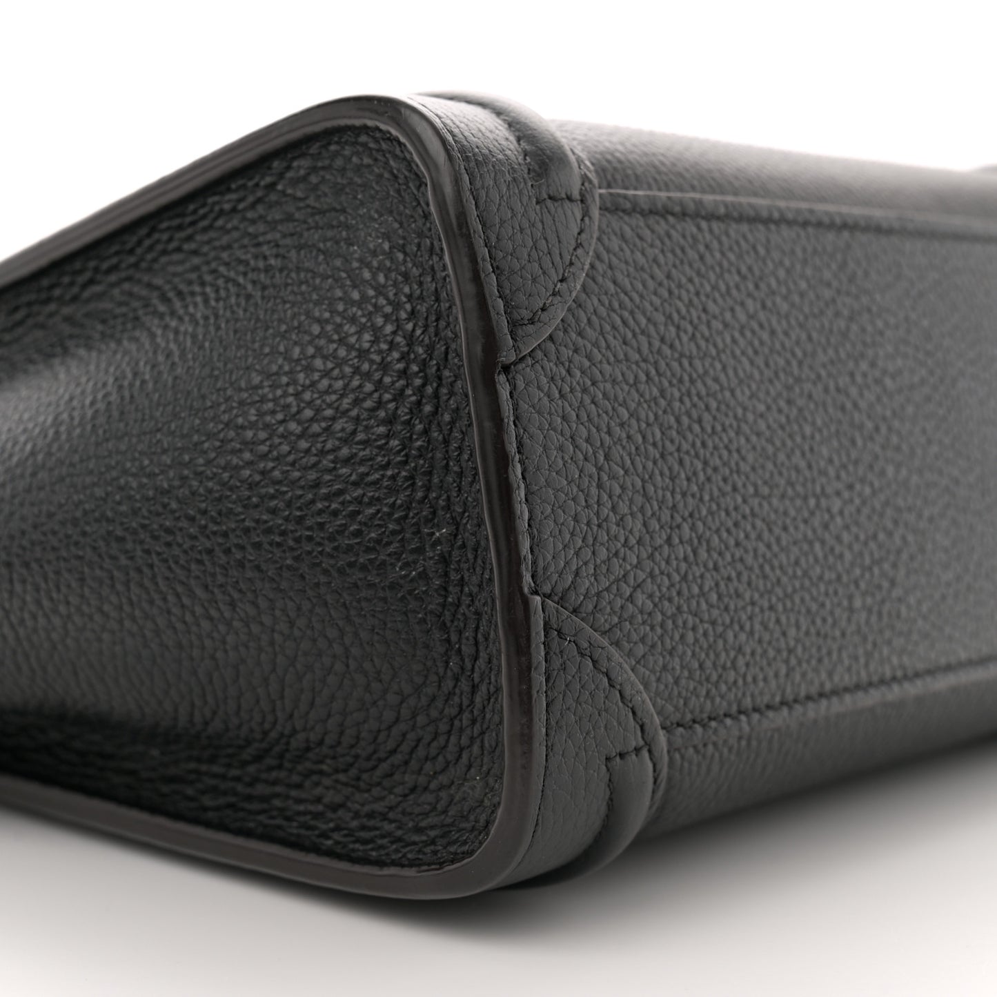 Drummed Calfskin Nano Luggage Black