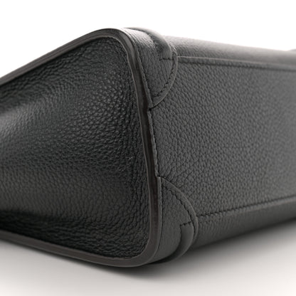 Celine Drummed Calfskin Nano Luggage Black 8 of 10
