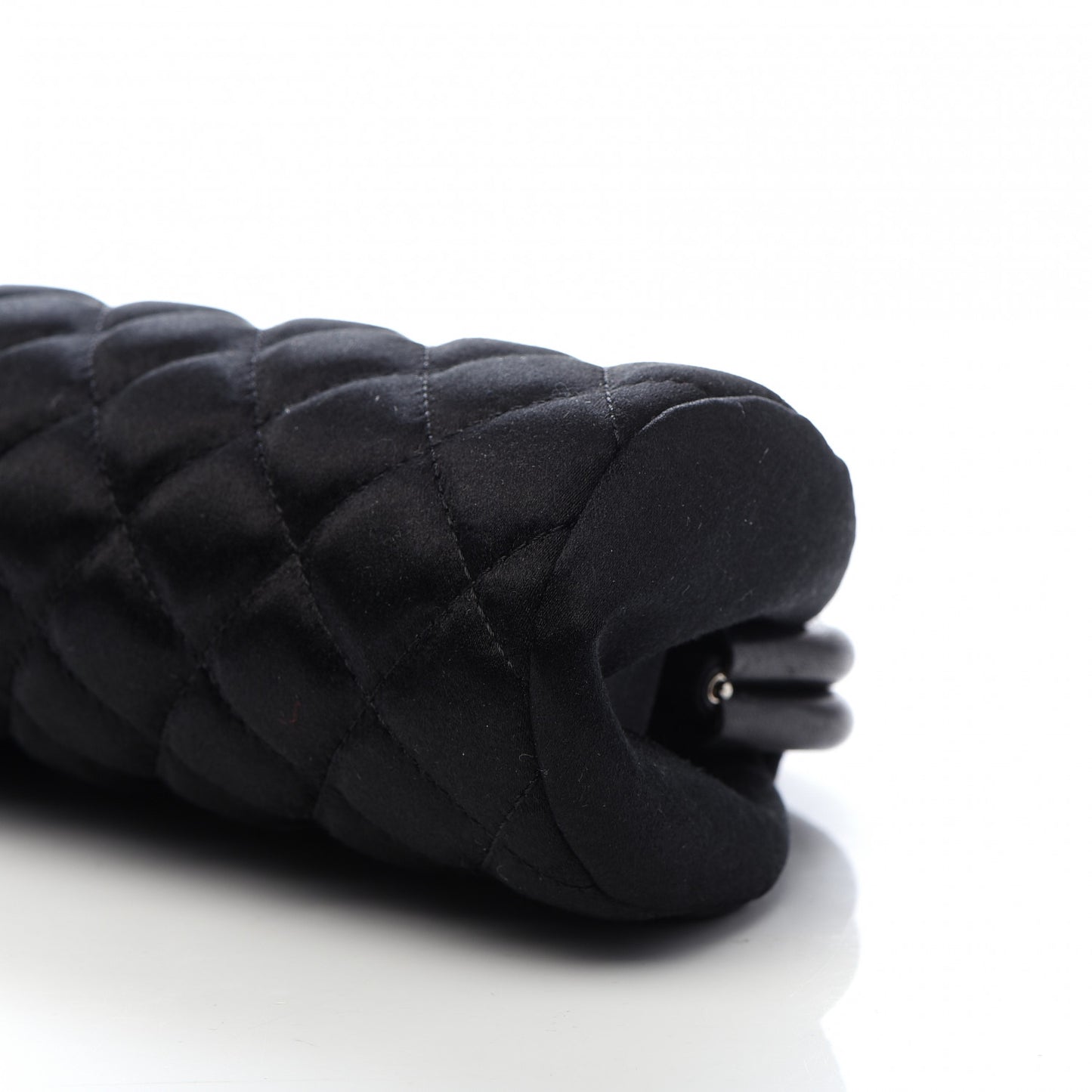 Satin Quilted Timeless Clutch Black