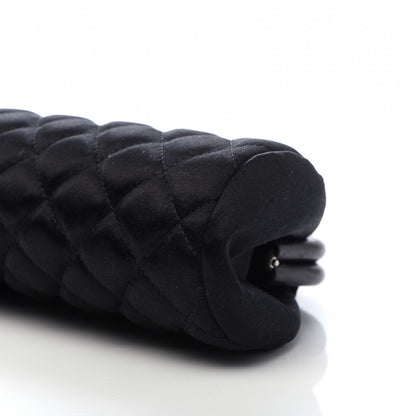 Chanel Satin Quilted Timeless Clutch Black 9 of 9