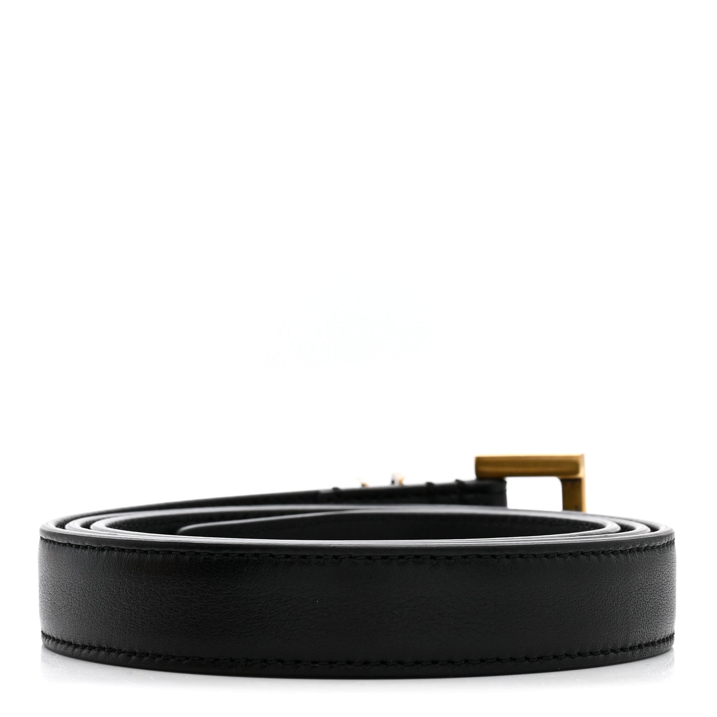 Smooth Calfskin Monogram Square Buckle Belt 85 34 Black