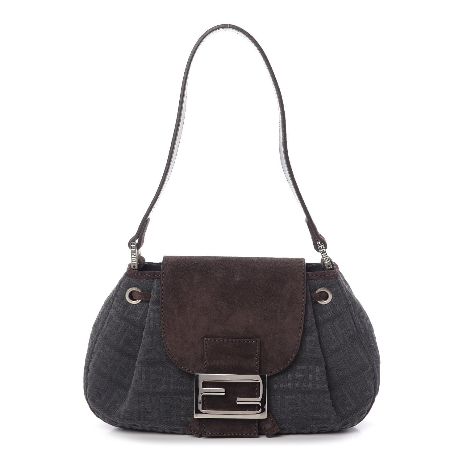 Fendi Zucchino Suede Baguette Brown 1 of 8