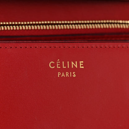 Celine Box Calfskin Medium Classic Box Flap Bag Red 6 of 12